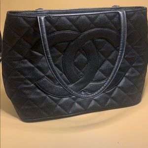 Black Chanel Medallion tote
